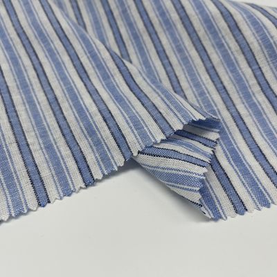 Breathable Linen Viscose Fabric Low Flammability Weight 185gsm 55% Linen 45% Rayon S15-035