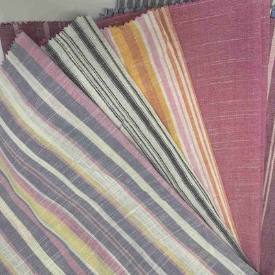 Breathable Linen Viscose Fabric Low Flammability Weight 185gsm 55% Linen 45% Rayon S15-035
