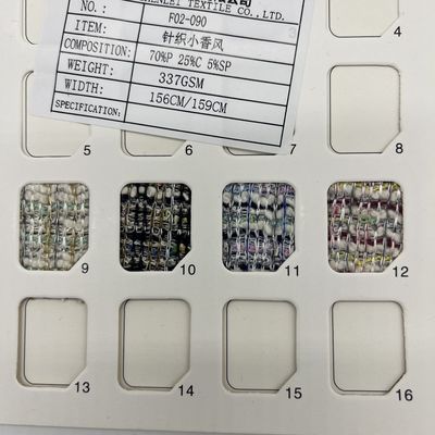 Cotton Polyester Knitting Jacquard Fabric Cloth For Garment F02-090